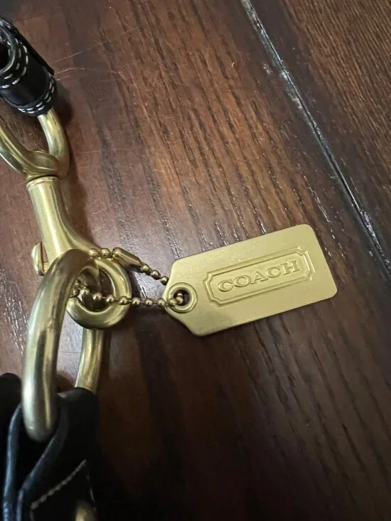 Coach Hamptons Pleated Leather Shoulder Bag Purse Gold Hardware Y2K Hobo - Picture 3 of 11